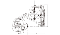 重力连杆式吊艇架